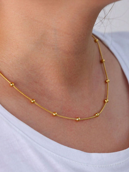 Bead chain necklace