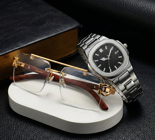 Luxury Glasses & Watch Combo