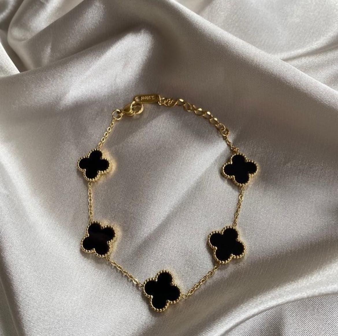 Golden Black Clover Bracelet