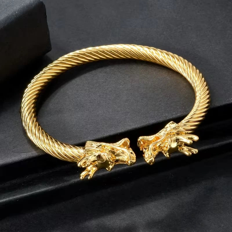 Dragon bangle for men