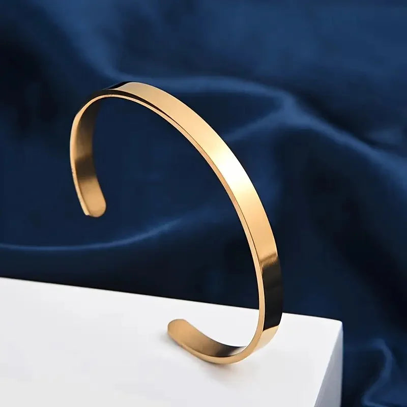 Elegant 304L C-Shaped Open Bracelet