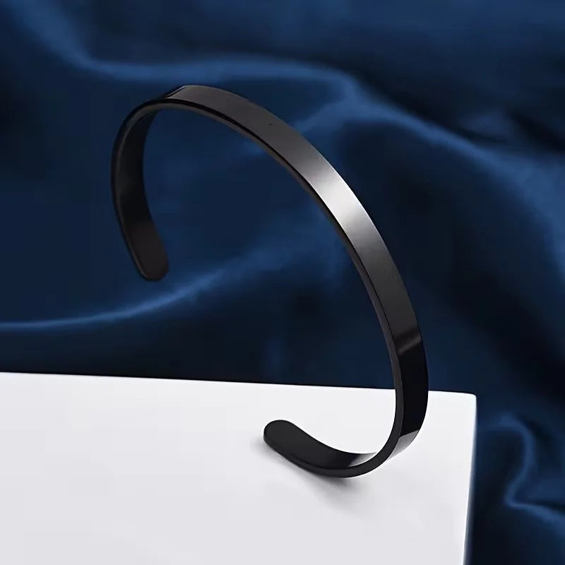 Elegant 304L C-Shaped Open Bracelet