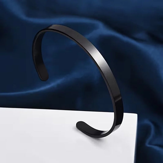 Elegant 304L C-Shaped Open Bracelet