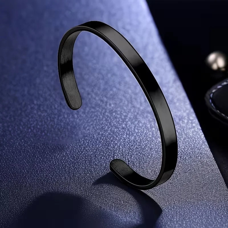 Elegant 304L C-Shaped Open Bracelet