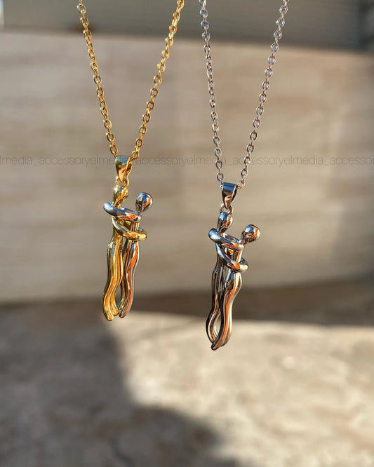 Hugging Couple Necklace