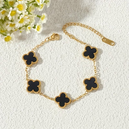 Golden Black Clover Bracelet