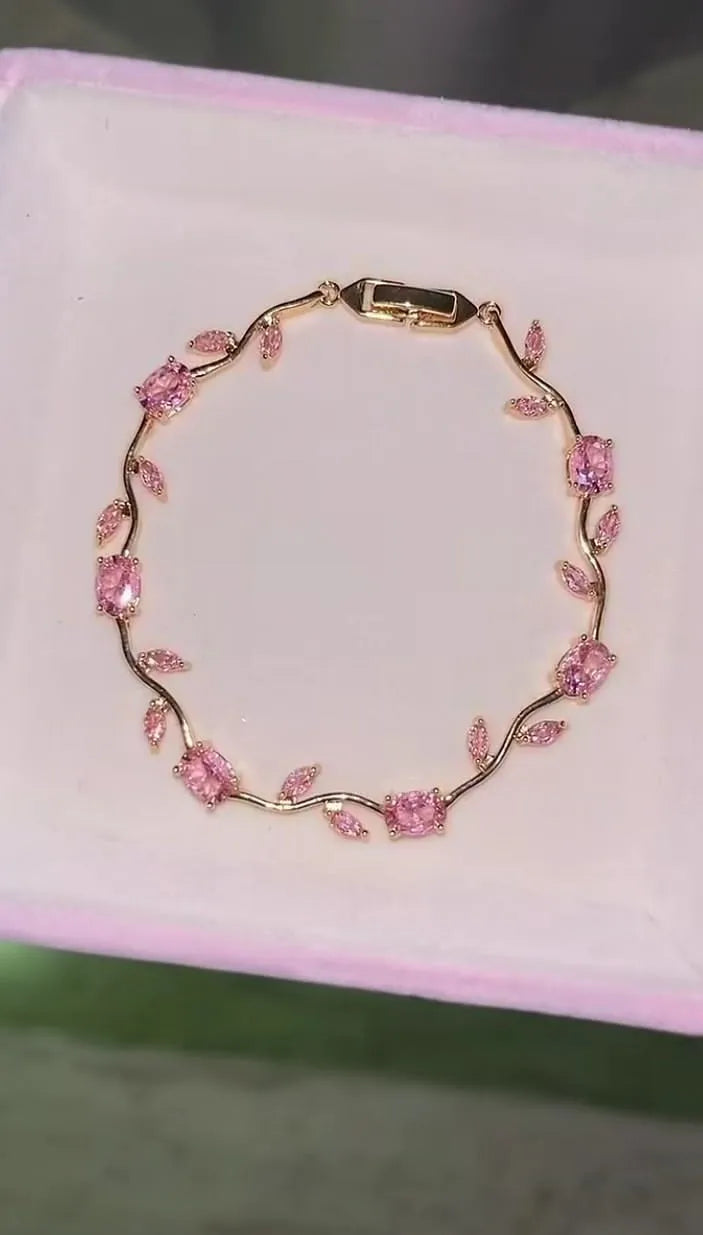 Pink Tulip Bracelet