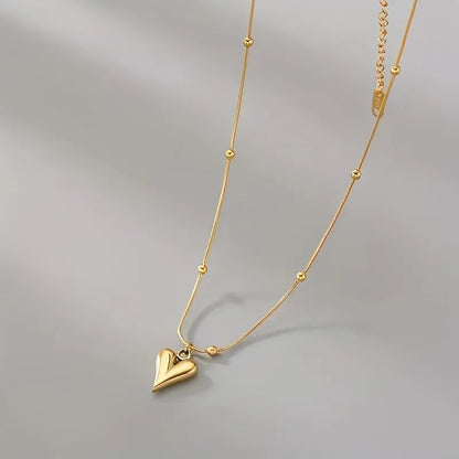 Golden Heart bead Pendant