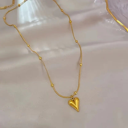 Golden Heart bead Pendant