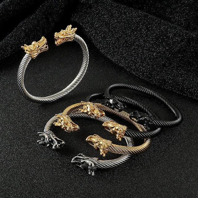 Dragon bangle for men