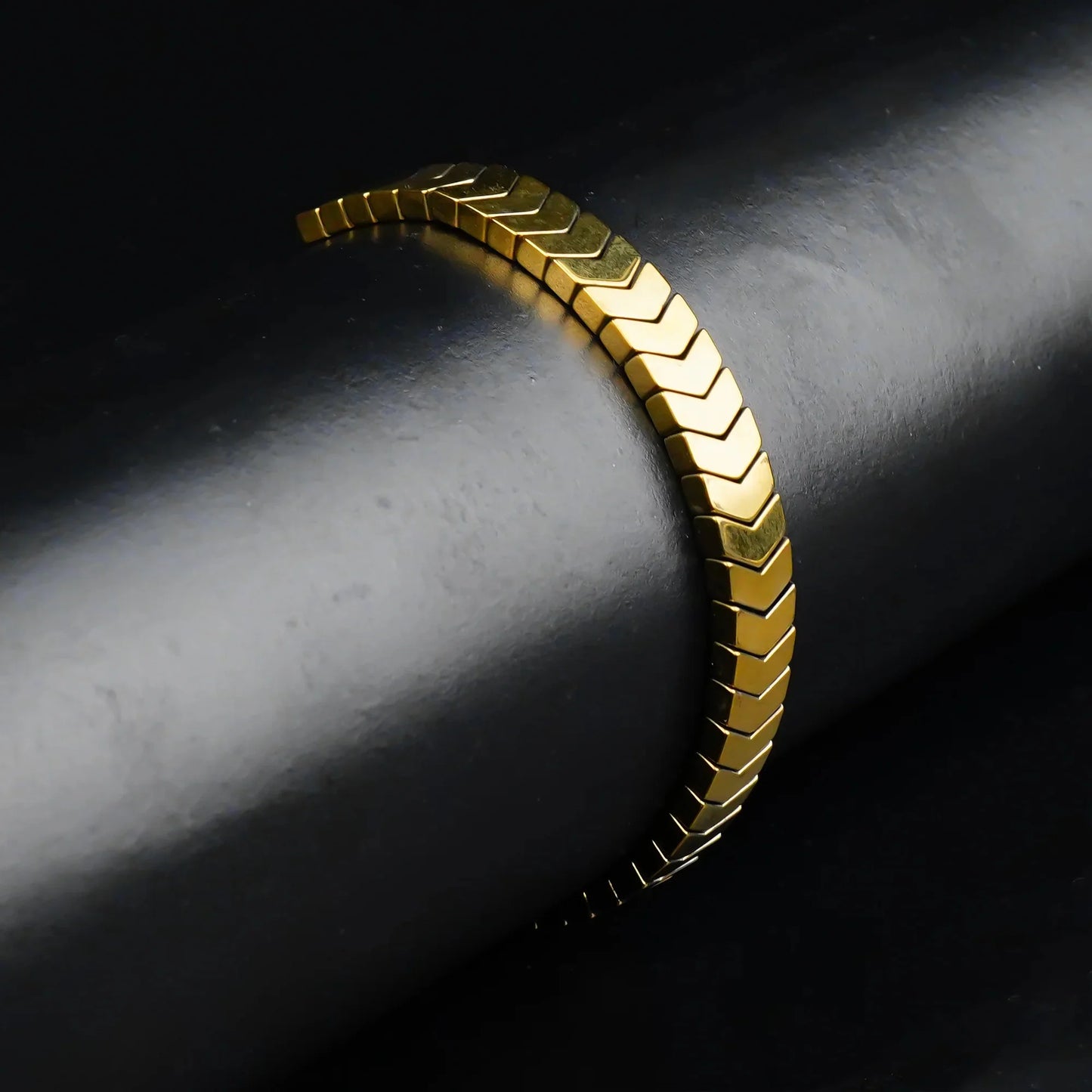 Stainless Steel Hematite Arrow Bracelet